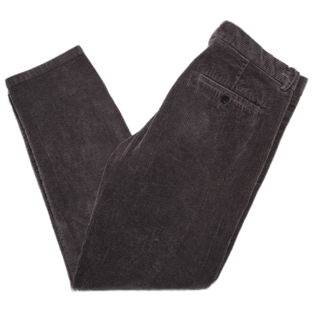 Y2K H&M Mens Pants Brown Size 34x31 Regular Fit‎ Pleated Corduroy Stretch